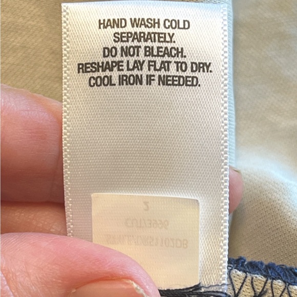 Roz & Ali Navy Blue/Cream Lace Dress ~ Size 4 - Picture 5 of 8